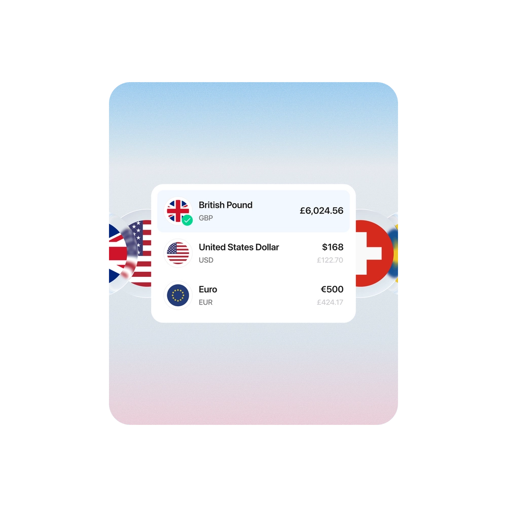 Hold and manage multiple currencies